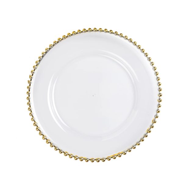 Gold Beaded Charger