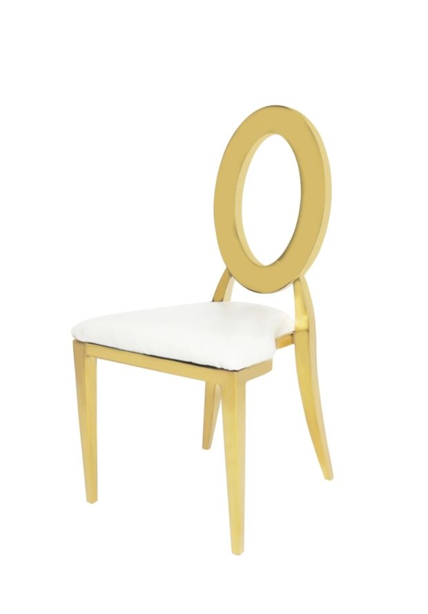 Gold Dior Chair — White