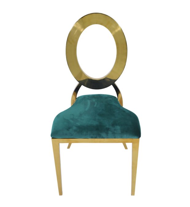 Gold Dior Chair — Emerald