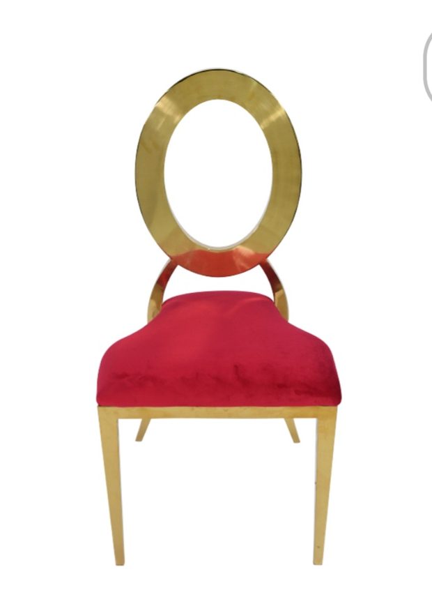 Gold Dior Chair — Red