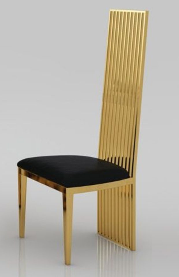 Gold High-Back Chair — Black