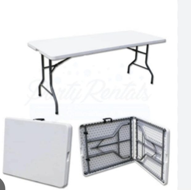 White Folding Table