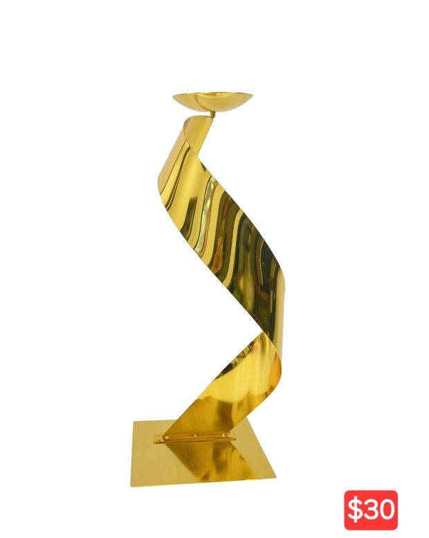 Gold Spiral Candle Holder