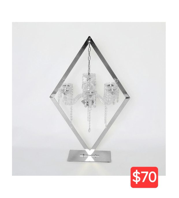Silver Diamond Chandelier
